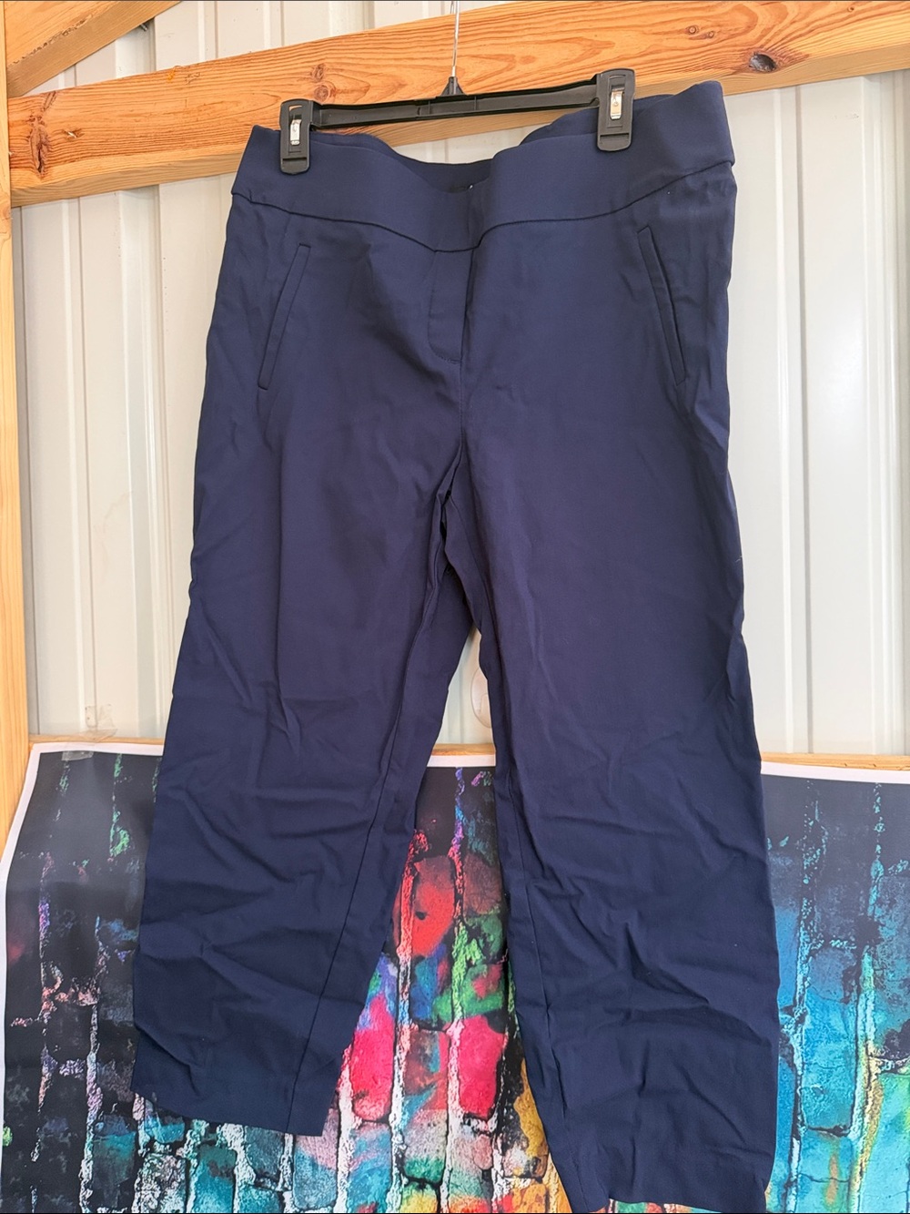 Apt. 9 Navy Straight-Leg Pull-On Trousers